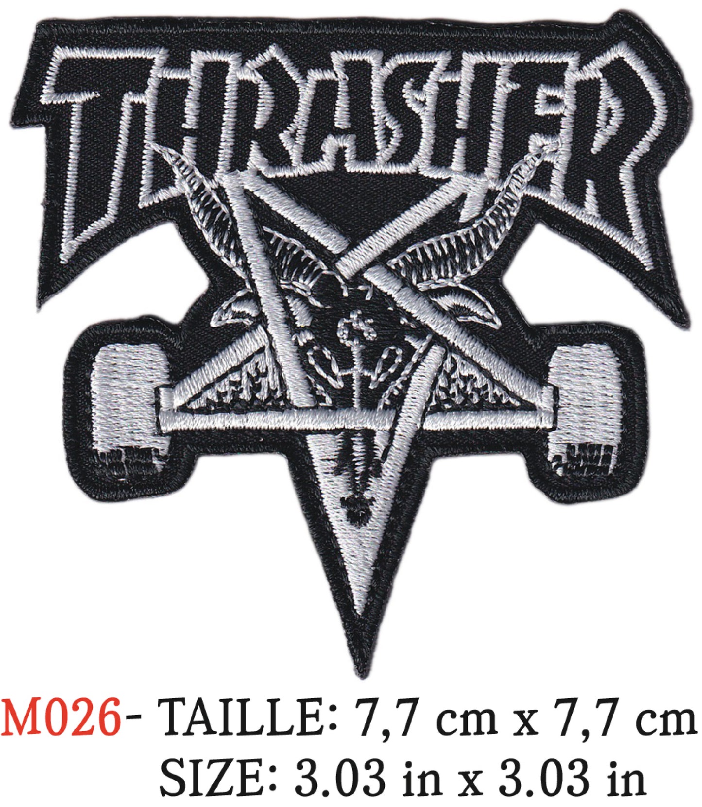 MAXIMUMPATCHES - Écusson Patch Brodé Thermocollant - 7,7 cm x 7,7 cm - Skateboard Surf Kustom Kulture
