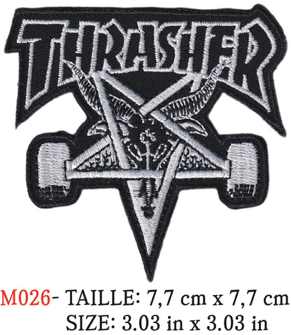 MAXIMUMPATCHES - Écusson Patch Brodé Thermocollant - 7,7 cm x 7,7 cm - Skateboard Surf Kustom Kulture