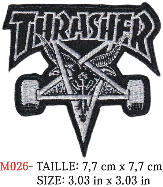 MAXIMUMPATCHES - Écusson Patch Brodé Thermocollant - 7,7 cm x 7,7 cm - Skateboard Surf Kustom Kulture