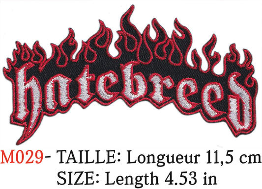 MAXIMUMPATCHES - Écusson Patch Brodé Thermocollant - Longueur 11,5 cm - Hatebreed Groupe Musique Rock Punk Hard Trash Métal Heavy Psychedelic