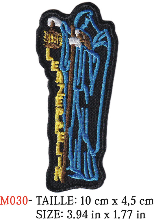 MAXIMUMPATCHES - Écusson Patch Brodé Thermocollant - 10 cm x 4,5 cm - Led Zeppelin Groupe Musique Rock Punk Hard Trash Métal Heavy Psychedelic