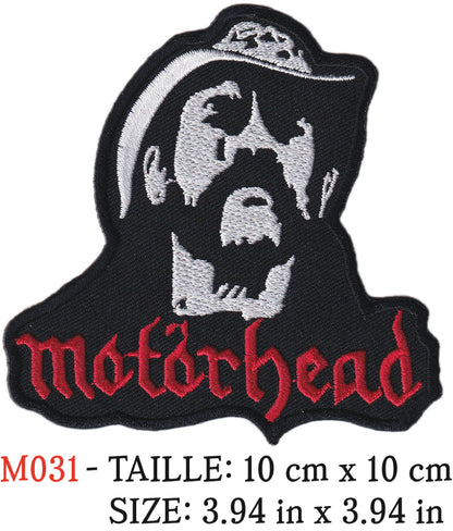 MAXIMUMPATCHES - Écusson Patch Brodé Thermocollant - 10 cm x 10 cm - Motorhead Lemmy Groupe Musique Rock Punk Hard Trash Métal Heavy Psychedelic