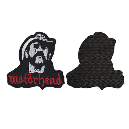 MAXIMUMPATCHES - Motorhead Lemmy - 10 cm x 10 cm - Ecusson Patch Brodé Avec Scratch Cousu Au Dos + Carré Scratch A Coudre, Face Opposé 10 cm x 10 cm/Groupe Musique Métal Rock Punk Heavy Trash Blues