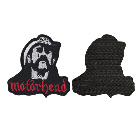 MAXIMUMPATCHES - Motorhead Lemmy - 10 cm x 10 cm - Ecusson Patch Brodé Avec Scratch Cousu Au Dos + Carré Scratch A Coudre, Face Opposé 10 cm x 10 cm/Groupe Musique Métal Rock Punk Heavy Trash Blues