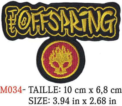 MAXIMUMPATCHES - Écusson Patch Brodé Thermocollant - 10 cm x 6,8 cm - The Offspring Groupe Musique Rock Punk Hard Trash Métal Heavy Psychedelic