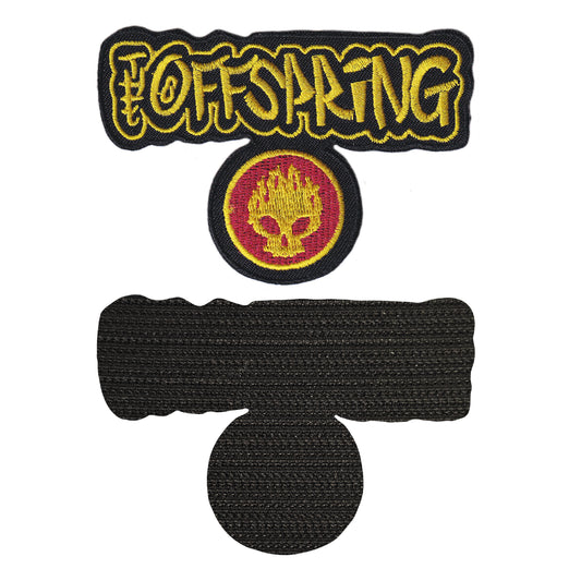 MAXIMUMPATCHES - The Offspring - 10 cm x 6,8 cm - Ecusson Patch Brodé Avec Scratch Cousu Au Dos + Carré Scratch A Coudre, Face Opposé 10 cm x 10 cm/Groupe Musique Métal Rock Punk Heavy Trash Blues