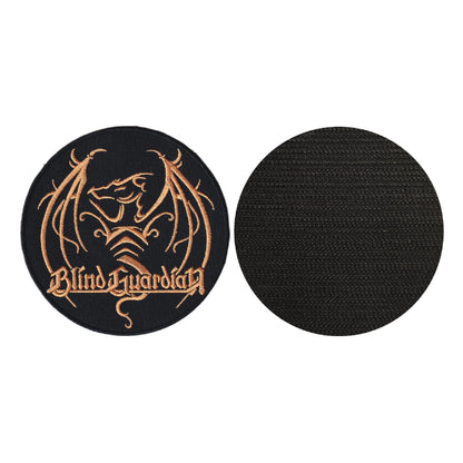 MAXIMUMPATCHES - Blind Guardian - Diamètre 10 cm - Ecusson Patch Brodé Avec Scratch Cousu Au Dos + Carré Scratch A Coudre, Face Opposé 10 cm x 10 cm/Groupe Musique Métal Rock Punk Heavy Trash Blues