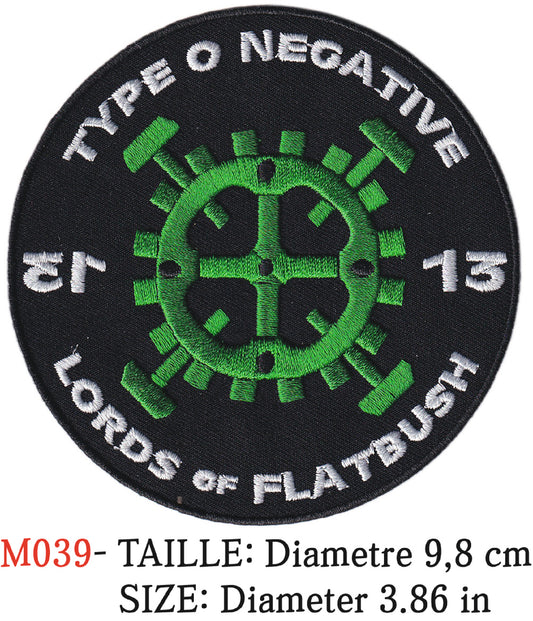 MAXIMUMPATCHES - Écusson Patch Brodé Thermocollant - Diamètre 9,8 cm - Type O Négative Groupe Musique Rock Punk Hard Trash Métal Heavy Psychedelic