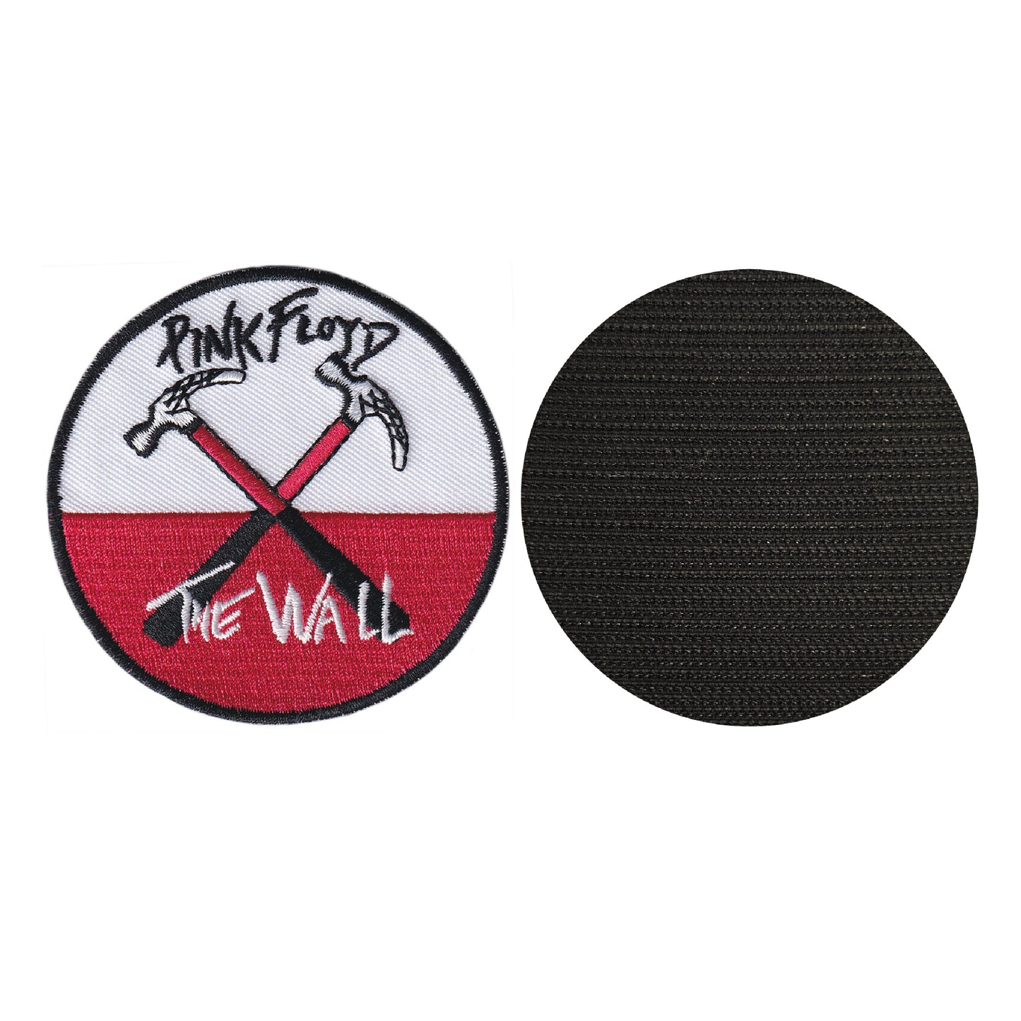 MAXIMUMPATCHES - Pink Floyd - diamètre 7,2 cm - Ecusson Patch Brodé Avec Scratch Cousu Au Dos + Carré Scratch A Coudre, Face Opposé 10 cm x 10 cm/Groupe Musique Métal Rock Punk Heavy Trash Blues