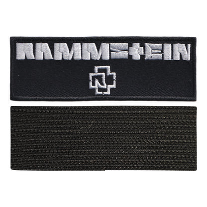 MAXIMUMPATCHES - 11,3 cm x 3,8 cm - Ecusson Patch Brodé Avec Scratch Cousu Au Dos + Carré Scratch A Coudre, Face Opposé 10 cm x 10 cm/Groupe Musique Métal Rock Punk Heavy Trash Blues