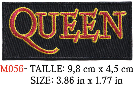 MAXIMUMPATCHES - Écusson Patch Brodé Thermocollant - 9,8 cm x 4,5 cm - Queen Groupe Musique Rock Punk Hard Trash Métal Heavy Psychedelic