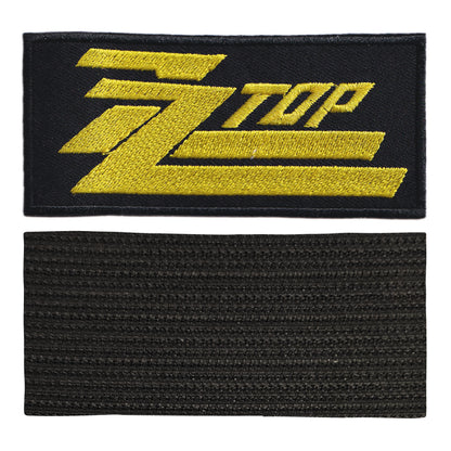 MAXIMUMPATCHES - ZZ Top - 9,7 cm x 4,4 cm - Ecusson Patch Brodé Avec Scratch Cousu Au Dos + Carré Scratch A Coudre, Face Opposé 10 cm x 10 cm/Groupe Musique Métal Rock Punk Heavy Trash Blues
