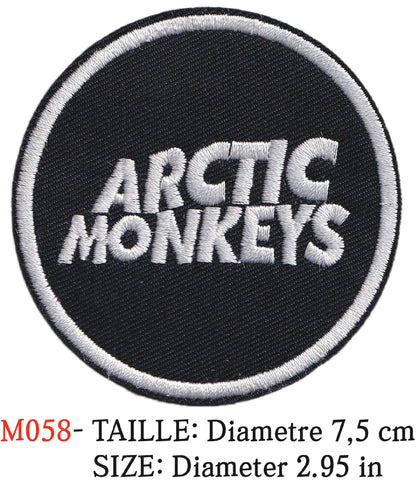 MAXIMUMPATCHES - Écusson Patch Brodé Thermocollant - Diamètre 7,5 cm - Artic Monkeys Groupe Musique Rock Punk Hard Trash Métal Heavy Psychedelic