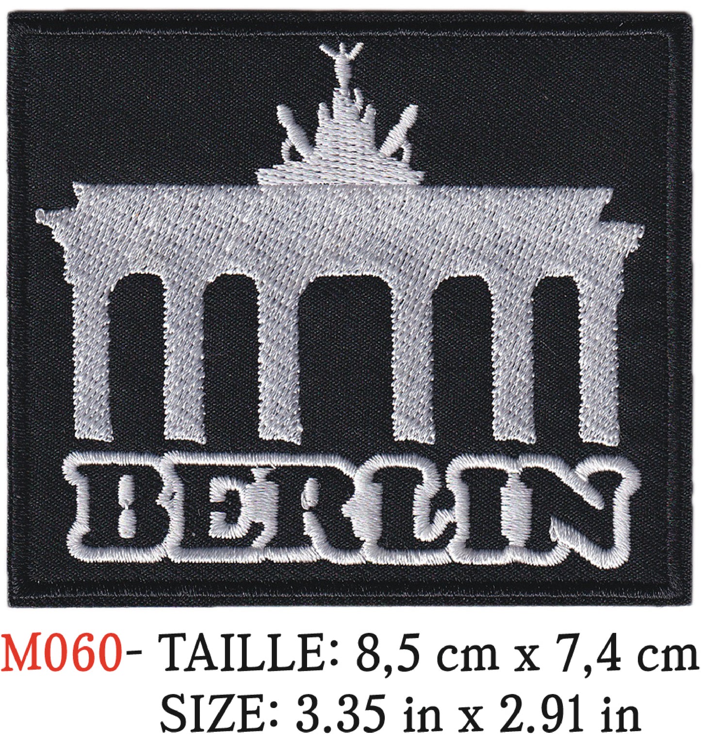 MAXIMUMPATCHES - Écusson Patch Brodé Thermocollant - 8,5 cm x 7,4 cm - Berlin Groupe Musique Rock Punk Hard Trash Métal Heavy Psychedelic