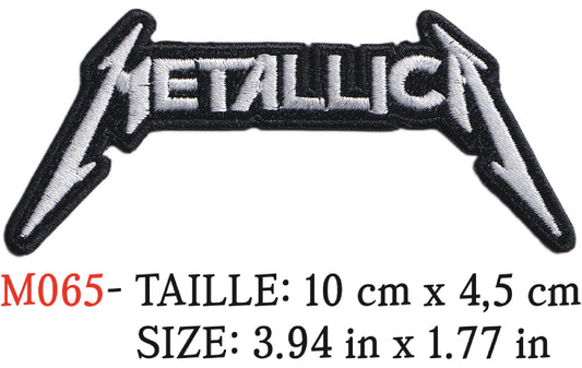 MAXIMUMPATCHES - Écusson Patch Brodé Thermocollant - 10 cm x 4,5 cm - Metallica Groupe Musique Rock Punk Hard Trash Métal Heavy Psychedelic