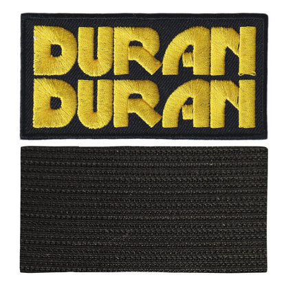MAXIMUMPATCHES - Duran Duran - 9,3 cm x 4,7 cm - Ecusson Patch Brodé Avec Scratch Cousu Au Dos + Carré Scratch A Coudre, Face Opposé 10 cm x 10 cm/Groupe Musique Métal Rock Punk Heavy Trash Blues
