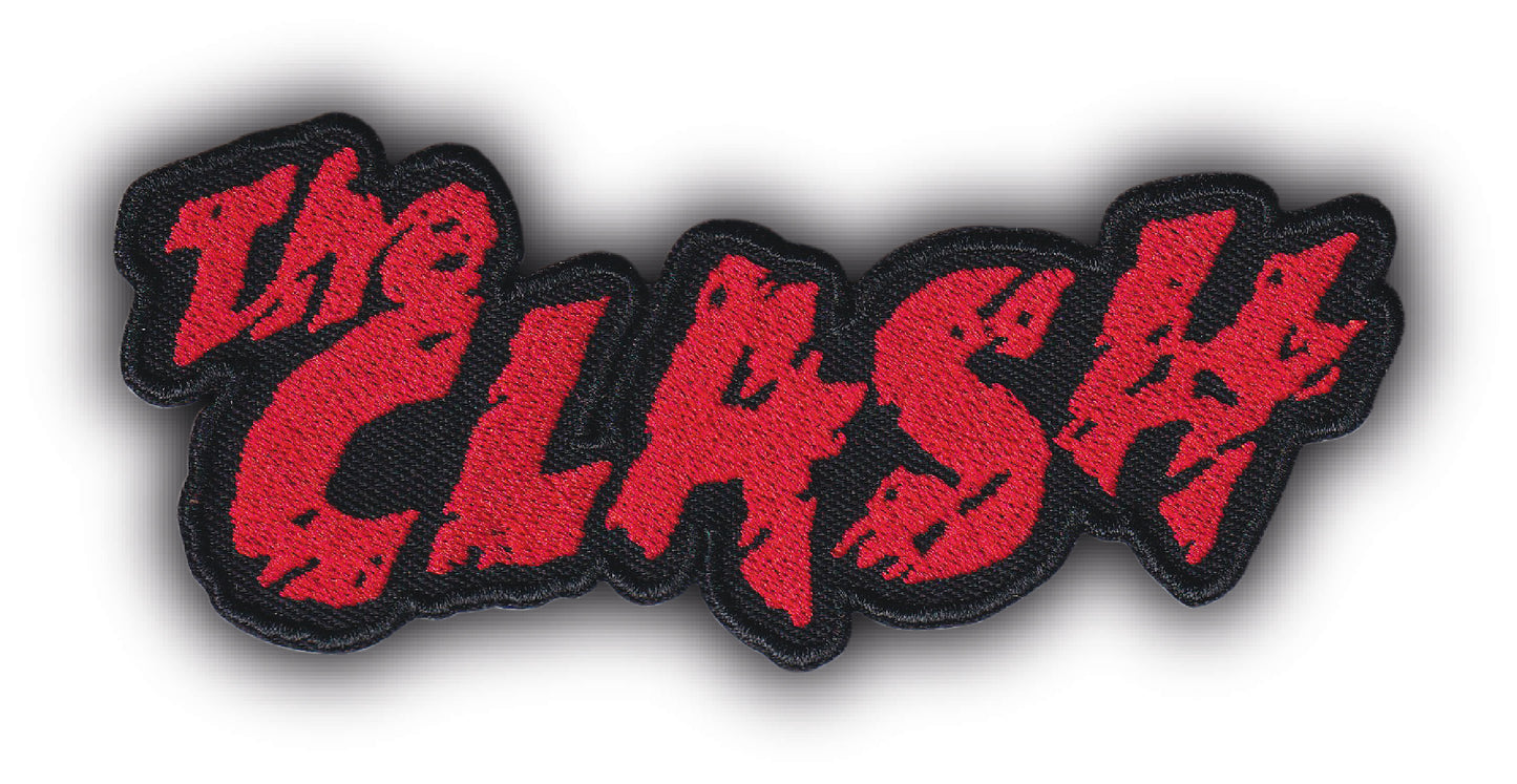 MAXIMUMPATCHES - Écusson Patch Brodé Thermocollant - 11 cm x 4,7 cm - The Clash Groupe Musique Rock Punk Hard Trash Métal Heavy Psychedelic