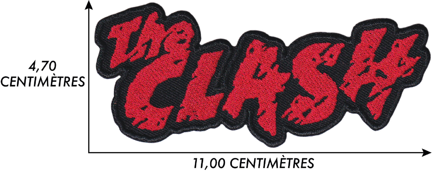 MAXIMUMPATCHES - Écusson Patch Brodé Thermocollant - 11 cm x 4,7 cm - The Clash Groupe Musique Rock Punk Hard Trash Métal Heavy Psychedelic
