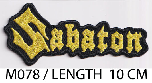 MAXIMUMPATCHES - Écusson Patch Brodé Thermocollant - Longueur 10 cm - Sabaton Groupe Musique Rock Punk Hard Trash Métal Heavy Psychedelic