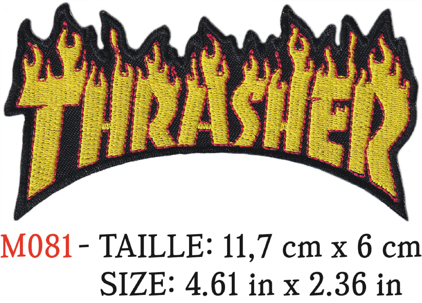 MAXIMUMPATCHES - Écusson Patch Brodé Thermocollant - 11,7 cm x 6 cm - Skateboard Surf Kustom Kulture Californie