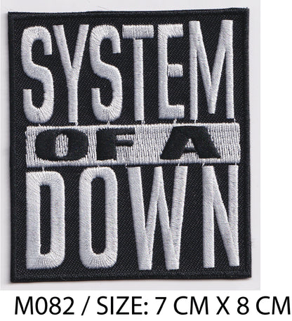 MAXIMUMPATCHES - Écusson Patch Brodé Thermocollant - 7 cm x 8 cm - System Of A Down Groupe Musique Rock Punk Hard Trash Métal Heavy Psychedelic