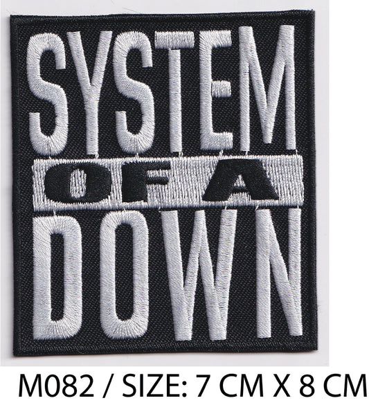 MAXIMUMPATCHES - Écusson Patch Brodé Thermocollant - 7 cm x 8 cm - System Of A Down Groupe Musique Rock Punk Hard Trash Métal Heavy Psychedelic