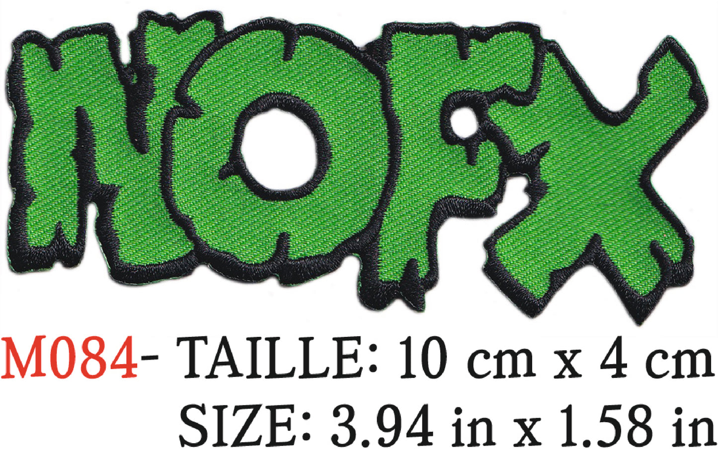 MAXIMUMPATCHES - Écusson Patch Brodé Thermocollant - 10 cm x 4 cm - Nofx Groupe Musique Rock Punk Hard Trash Métal Heavy Psychedelic