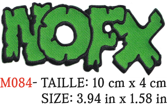MAXIMUMPATCHES - Écusson Patch Brodé Thermocollant - 10 cm x 4 cm - Nofx Groupe Musique Rock Punk Hard Trash Métal Heavy Psychedelic