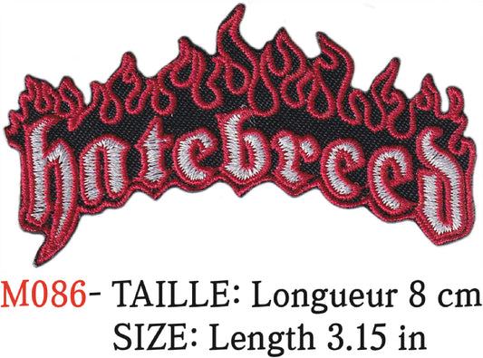 MAXIMUMPATCHES - Écusson Patch Brodé Thermocollant - Longueur 8 cm - Hatebreed Groupe Musique Rock Punk Hard Trash Métal Heavy Psychedelic