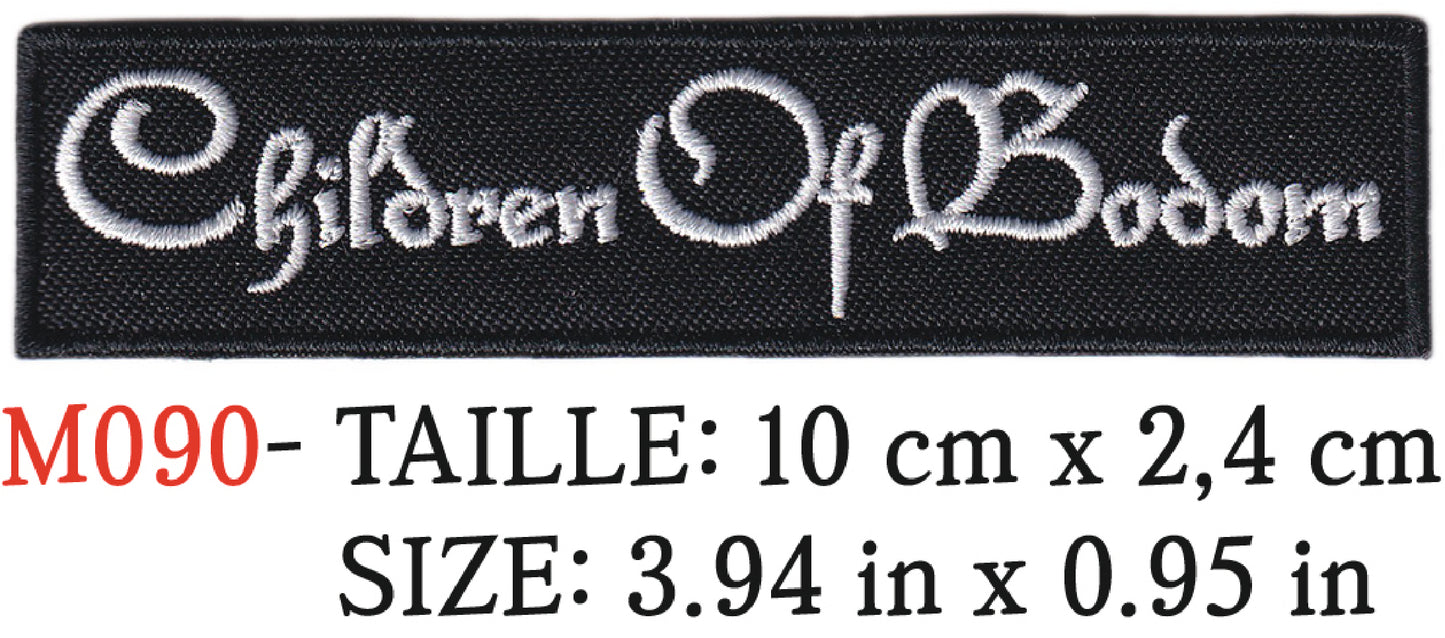 MAXIMUMPATCHES - Écusson Patch Brodé Thermocollant - 10 cm x 2,4 cm - Children Of Bodom Groupe Musique Rock Punk Hard Trash Métal Heavy Psychedelic