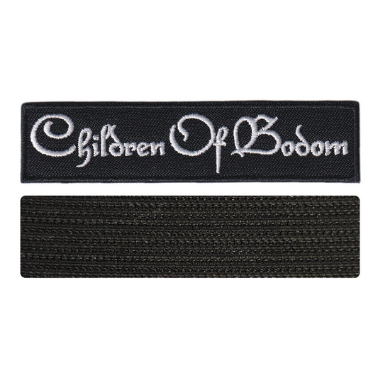 MAXIMUMPATCHES - Children Of Bodom - 10 cm x 2,4 cm - Ecusson Patch Brodé Avec Scratch Cousu Au Dos + Carré Scratch A Coudre, Face Opposé 10 cm x 10 cm/Groupe Musique Métal Rock Punk Heavy Trash Blues