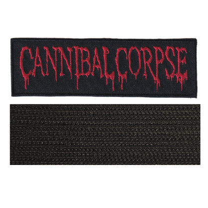 MAXIMUMPATCHES - Cannibal Corpse - Longueur 12 cm - Ecusson Patch Brodé Avec Scratch Cousu Au Dos + Carré Scratch A Coudre, Face Opposé 10 cm x 10 cm/Groupe Musique Métal Rock Punk Heavy Trash Blues