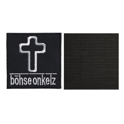 MAXIMUMPATCHES - 7,5 cm x 7,5 cm - Ecusson Patch Brodé Avec Scratch Cousu Au Dos + Carré Scratch A Coudre, Face Opposé 10 cm x 10 cm/Groupe Musique Métal Rock Punk Heavy Trash Blues