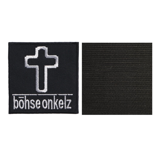 MAXIMUMPATCHES - 7,5 cm x 7,5 cm - Ecusson Patch Brodé Avec Scratch Cousu Au Dos + Carré Scratch A Coudre, Face Opposé 10 cm x 10 cm/Groupe Musique Métal Rock Punk Heavy Trash Blues