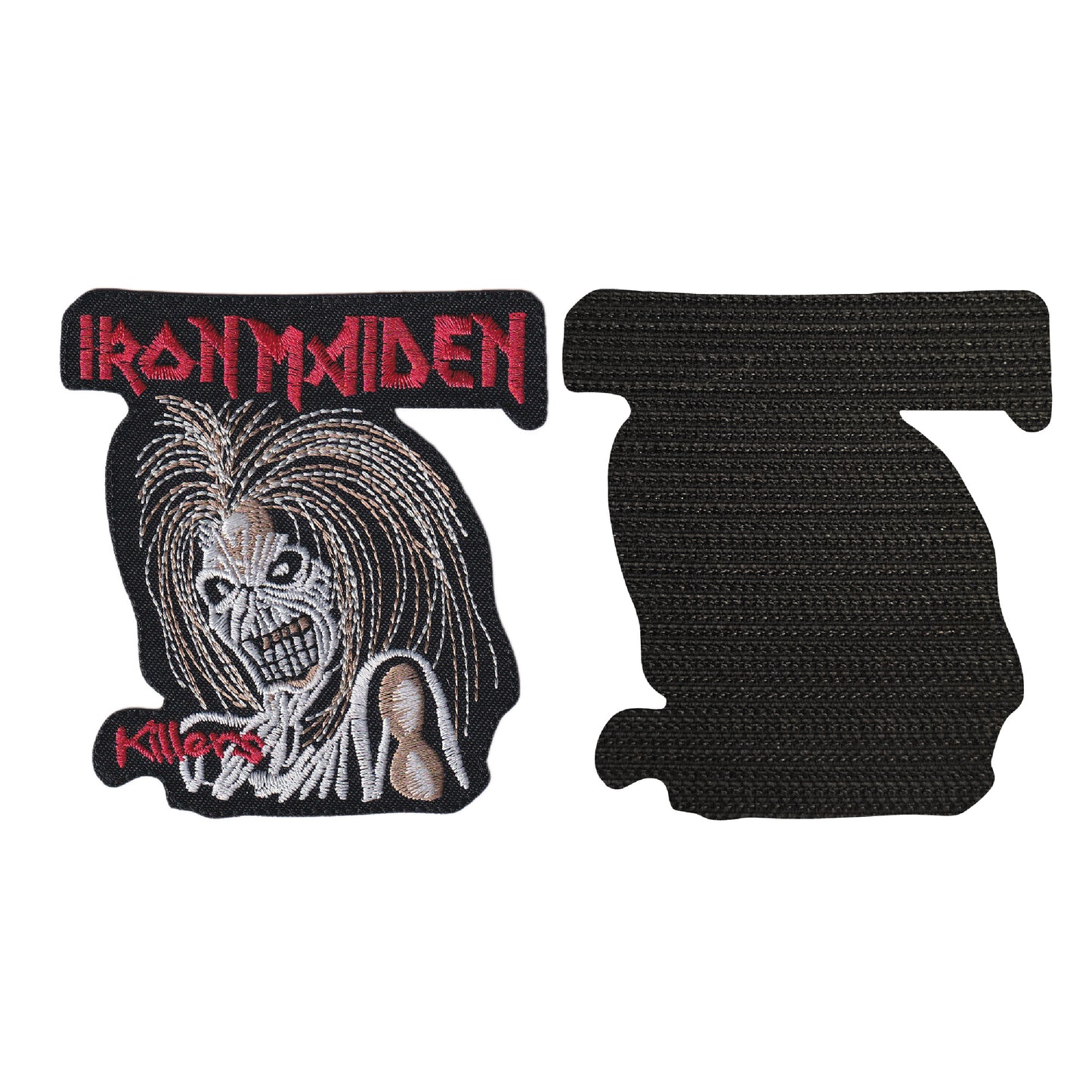 MAXIMUMPATCHES - iron maiden - 8,3 cm x 9 cm - Ecusson Patch Brodé Avec Scratch Cousu Au Dos + Carré Scratch A Coudre, Face Opposé 10 cm x 10 cm/Groupe Musique Métal Rock Punk Heavy Trash Blues