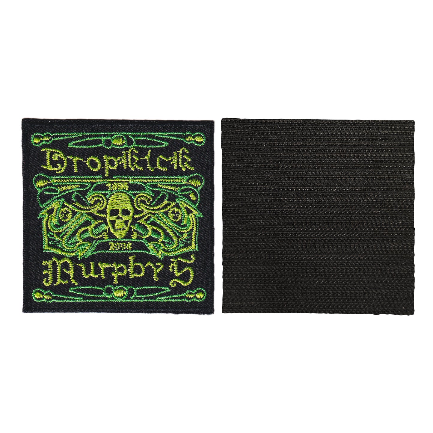 MAXIMUMPATCHES - Dropkick Murphys - 6,6 cm x 6,6 cm - Ecusson Patch Brodé Avec Scratch Cousu Au Dos + Carré Scratch A Coudre, Face Opposé 10 cm x 10 cm/Groupe Musique Métal Rock Punk Heavy Trash Blues