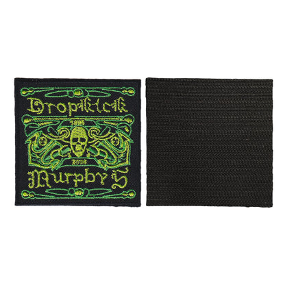 MAXIMUMPATCHES - Dropkick Murphys - 6,6 cm x 6,6 cm - Ecusson Patch Brodé Avec Scratch Cousu Au Dos + Carré Scratch A Coudre, Face Opposé 10 cm x 10 cm/Groupe Musique Métal Rock Punk Heavy Trash Blues