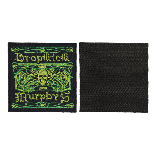 MAXIMUMPATCHES - Dropkick Murphys - 6,6 cm x 6,6 cm - Ecusson Patch Brodé Avec Scratch Cousu Au Dos + Carré Scratch A Coudre, Face Opposé 10 cm x 10 cm/Groupe Musique Métal Rock Punk Heavy Trash Blues