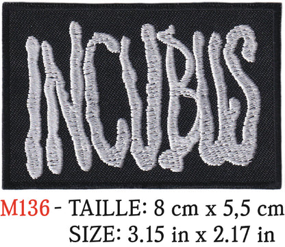 MAXIMUMPATCHES - Écusson Patch Brodé Thermocollant - 8 cm x 5,5 cm - Incubus Groupe Musique Rock Punk Hard Trash Métal Heavy Psychedelic