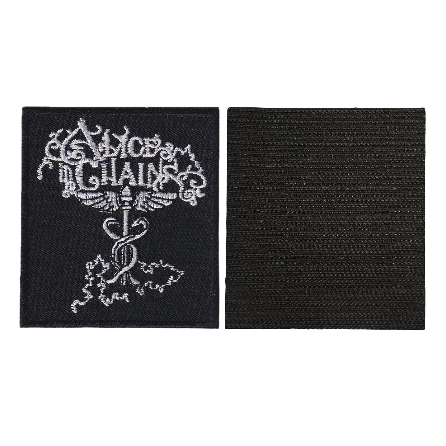 MAXIMUMPATCHES - Alice In Chains - Hauteur 8 cm - Ecusson Patch Brodé Avec Scratch Cousu Au Dos + Carré Scratch A Coudre, Face Opposé 10 cm x 10 cm/Groupe Musique Métal Rock Punk Heavy Trash Blues