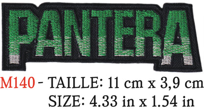 MAXIMUMPATCHES - Écusson Patch Brodé Thermocollant - 11 cm x 3,9 cm - Pantera Groupe Musique Rock Punk Hard Trash Métal Heavy Psychedelic