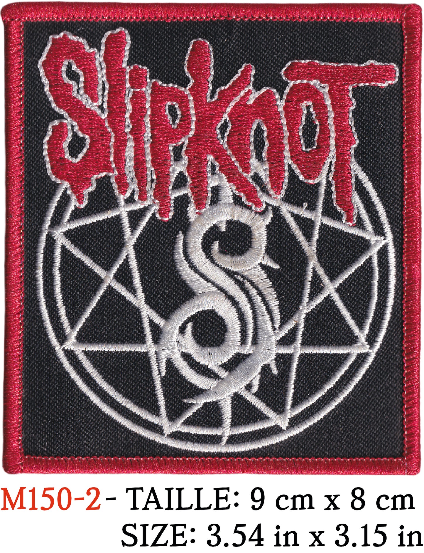 MAXIMUMPATCHES - Écusson Patch Brodé Thermocollant - 9 cm x 8 cm - Slipknot Groupe Musique Rock Punk Hard Trash Métal Heavy Psychedelic