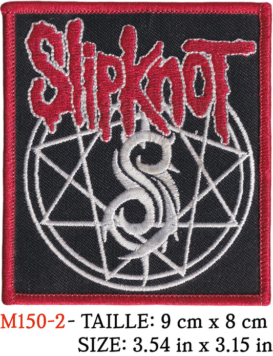MAXIMUMPATCHES - Écusson Patch Brodé Thermocollant - 9 cm x 8 cm - Slipknot Groupe Musique Rock Punk Hard Trash Métal Heavy Psychedelic