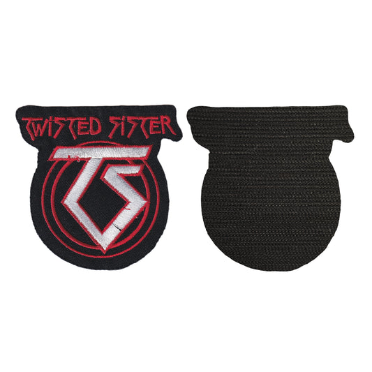MAXIMUMPATCHES - Twisted Sisters - 9 cm x 9 cm - Ecusson Patch Brodé Avec Scratch Cousu Au Dos + Carré Scratch A Coudre, Face Opposé 10 cm x 10 cm/Groupe Musique Métal Rock Punk Heavy Trash Blues