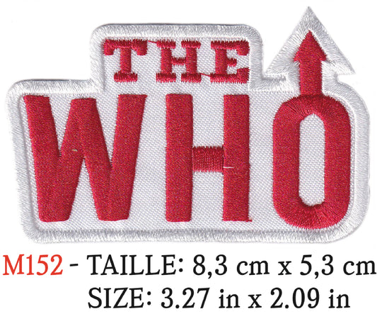 MAXIMUMPATCHES - Écusson Patch Brodé Thermocollant - 8,3 cm x 5,3 cm - The Who Groupe Musique Rock Punk Hard Trash Métal Heavy Psychedelic