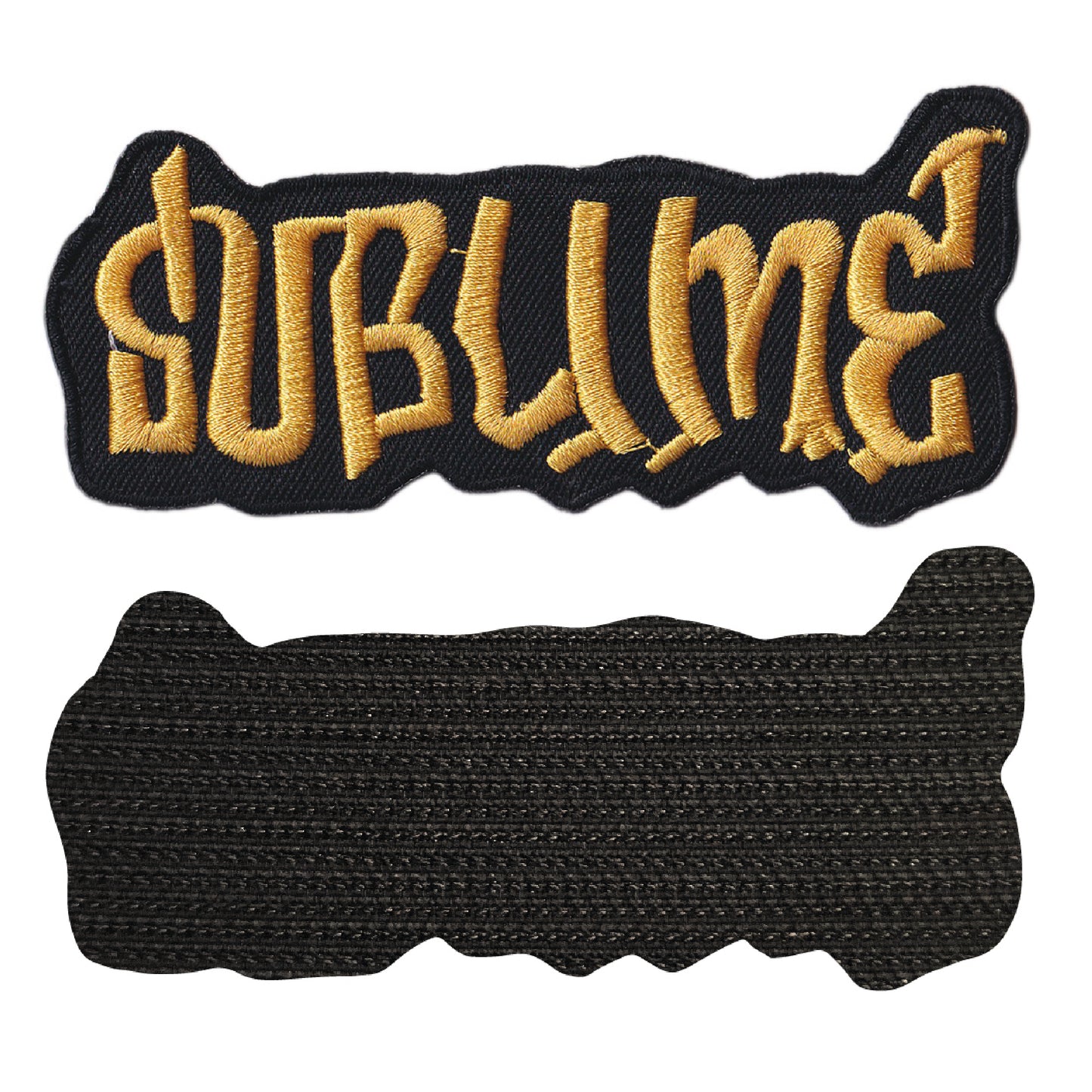 MAXIMUMPATCHES - Sublime - 10 cm x 4,7 cm - Ecusson Patch Brodé Avec Scratch Cousu Au Dos + Carré Scratch A Coudre, Face Opposé 10 cm x 10 cm/Groupe Musique Métal Rock Punk Heavy Trash Blues