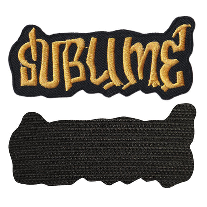 MAXIMUMPATCHES - Sublime - 10 cm x 4,7 cm - Ecusson Patch Brodé Avec Scratch Cousu Au Dos + Carré Scratch A Coudre, Face Opposé 10 cm x 10 cm/Groupe Musique Métal Rock Punk Heavy Trash Blues