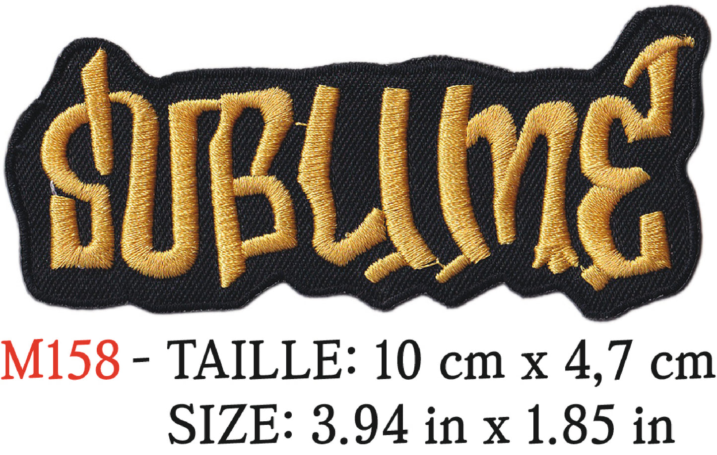 MAXIMUMPATCHES - Écusson Patch Brodé Thermocollant - 10 cm x 4,7 cm - Sublime Groupe Musique Rock Punk Hard Trash Métal Heavy Psychedelic