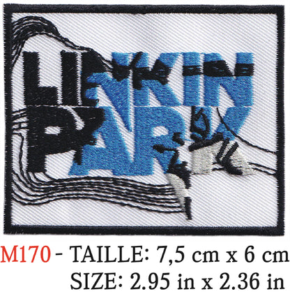 MAXIMUMPATCHES - Écusson Patch Brodé Thermocollant - 7,5 cm x 6 cm - Linkin Park Groupe Musique Rock Punk Hard Trash Métal Heavy Psychedelic
