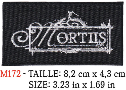 MAXIMUMPATCHES - Écusson Patch Brodé Thermocollant - 8,2 cm x 4,3 cm - Mortiis Groupe Musique Rock Punk Hard Trash Métal Heavy Psychedelic